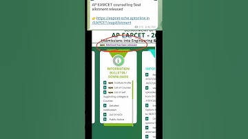 AP Eapcet counselling allotment released