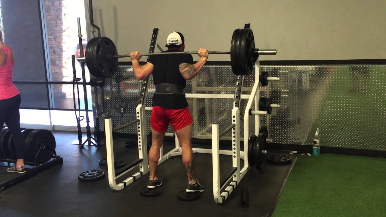 Heavy squat! Slow tempo bicycle squat with 335lbs 5sec down 1 up - YouTube