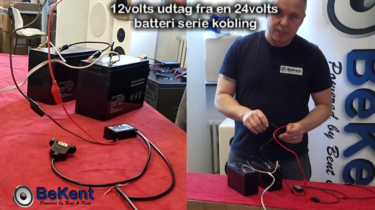 adjektiv Stue Amorous 12volts udtag fra en 24volts batteri serie kobling - YouTube