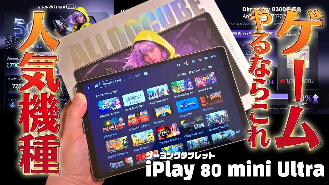 8.8インチ最強タブ「iPlay 80 mini Ultra」を開封してみた【ALLDOCUBE