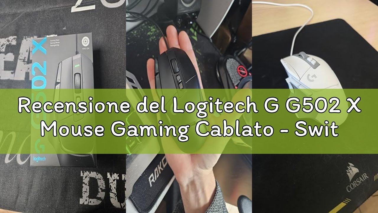 Recensione del Logitech G G502 X Mouse Gaming Cablato - Switch Principali Ottico-Meccanici Ibridi LI