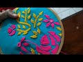 Flower embroidery design /hand embroidery tutorial / hater kajer jamar design