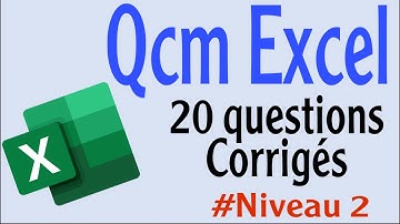 QCM n"2 excel corrigé 2021/niveau 2