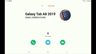 Pop Up Incoming Call Screen Samsung Galaxy Tab A8 2019