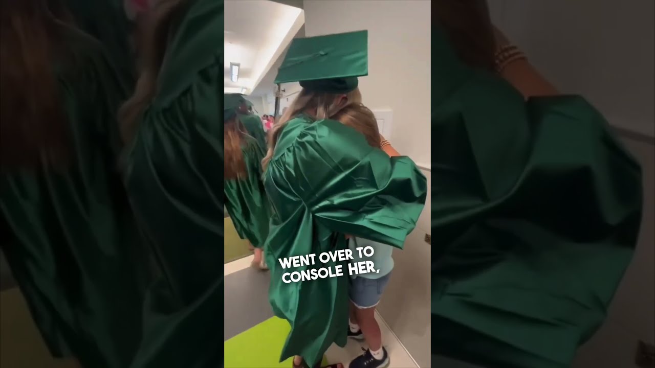 Little Sister Gets Emotional Seeing Her Big Graduate High School 