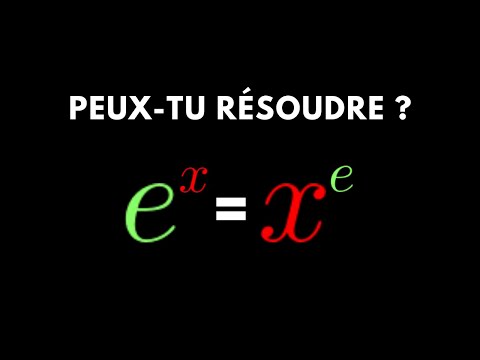 Une équation exponentielle