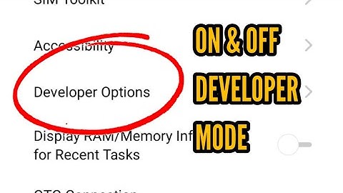 Redmi Note 5 Pro Developer Mode Setting || How to Turn Off/On Developer Mode
