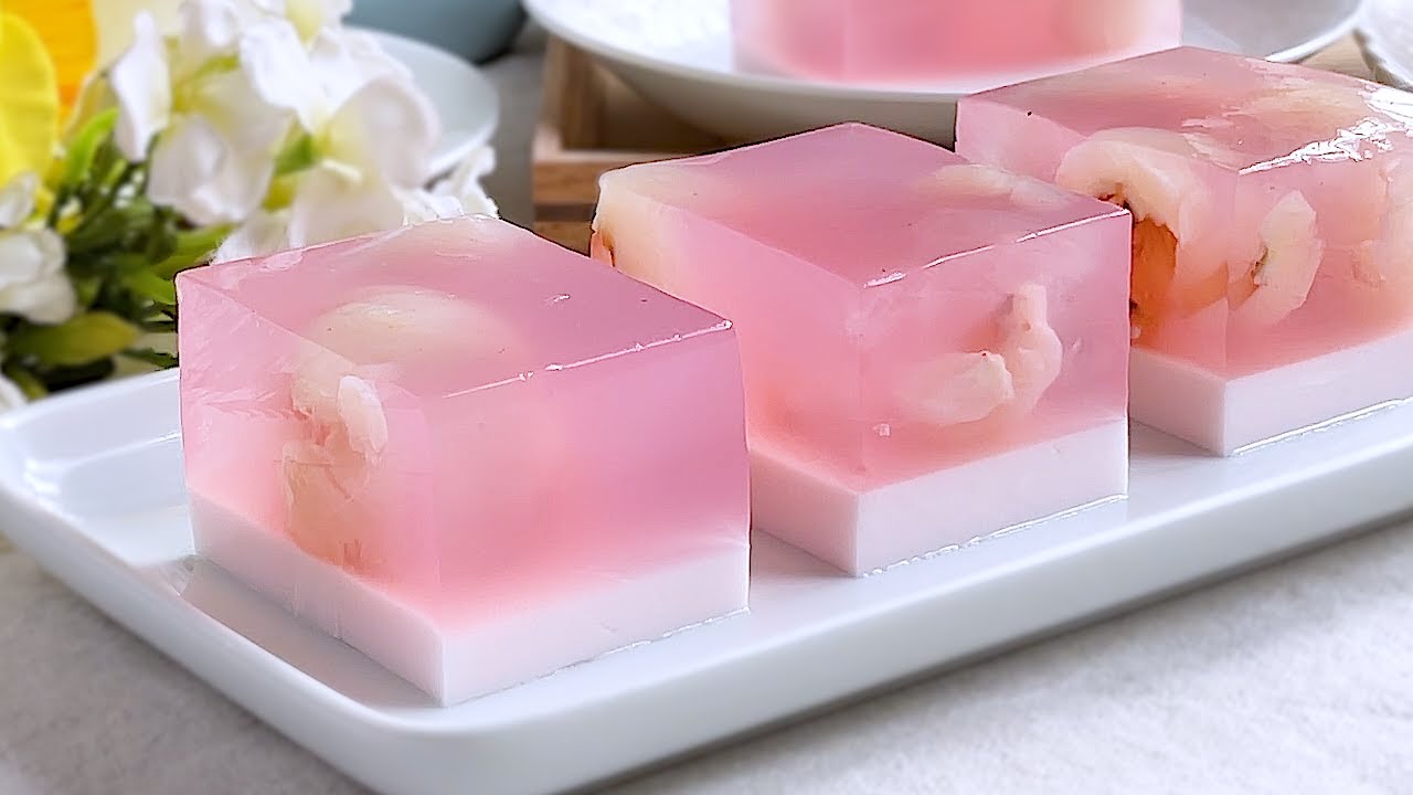 Lychee Agar-agar Jelly  荔枝椰子果冻燕菜糕食谱 – Ruyi Asian Recipes