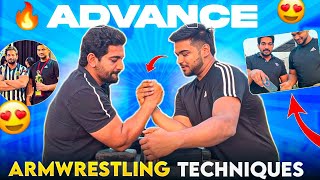 Advance Armwrestling Techniques ||  Beginner to advance 🦍 || ft. Amit singh