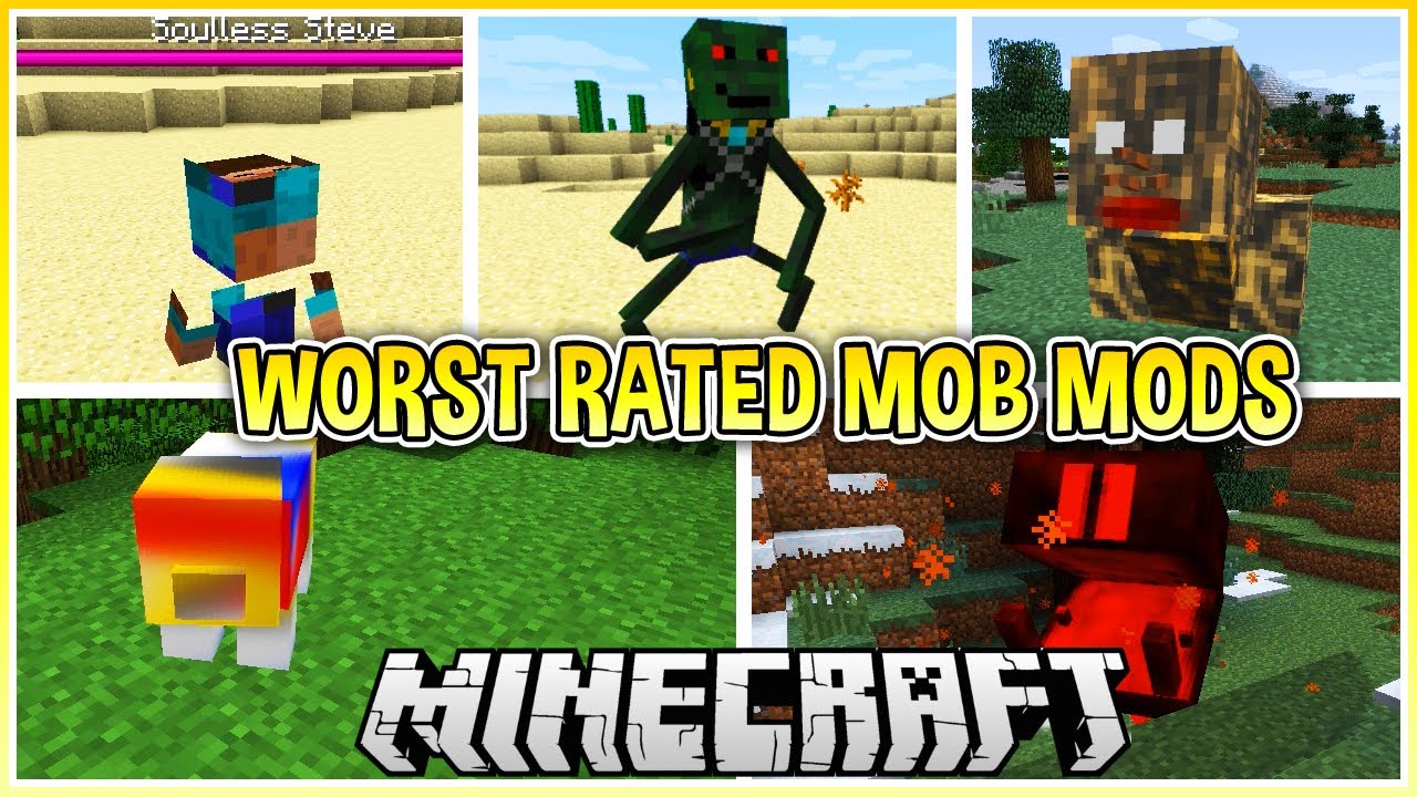 I Downloaded The Worst Rated Mob Mods In Minecraft Youtube