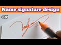 Devanagarienglish signature design series no 30