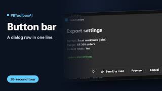 Button bar for PowerBuilder – A dialog row in one line | PBToolboxAI