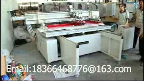 moving table screen printing machine