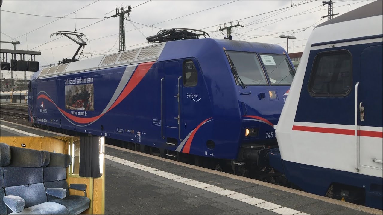 Eurobahn Ersatzzug ERB RE 3 Hamm Düsseldorf Hbf: Mitfahrt BR 145 mit TRI n-Wagen+ Euro Express