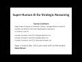 Super-Human AI for Strategic Reasoning