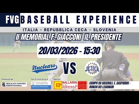 FVG BASEBALL EXPERIENCE - II MEMORIAL F. GIACCONI Třebíč Nuclears VS BSD Ježica