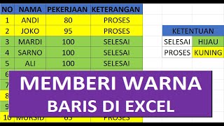 Memberikan Warna Baris di Excel screenshot 3