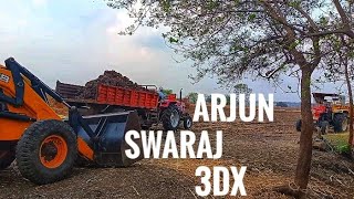 Jcb 3dx Backhoe Machine Loading Compost In Mahindra and Swaraj Tractor|Jcb Ki KhudaiJcb and Tractor