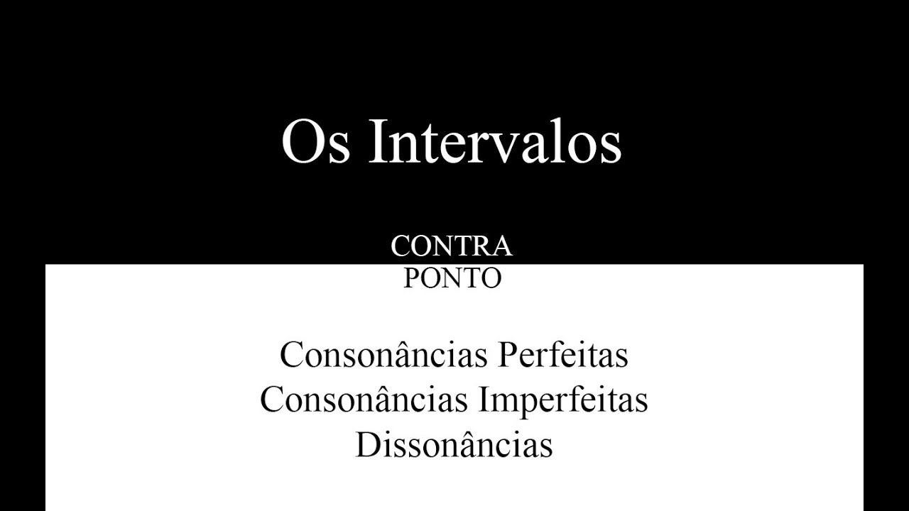 Contraponto - Os Intervalos