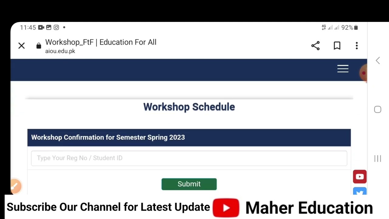 Breaking News-AIOU Face to Face Workshop Start-Crouse Code Not Show-6555 & 6554 ka kia karna hay