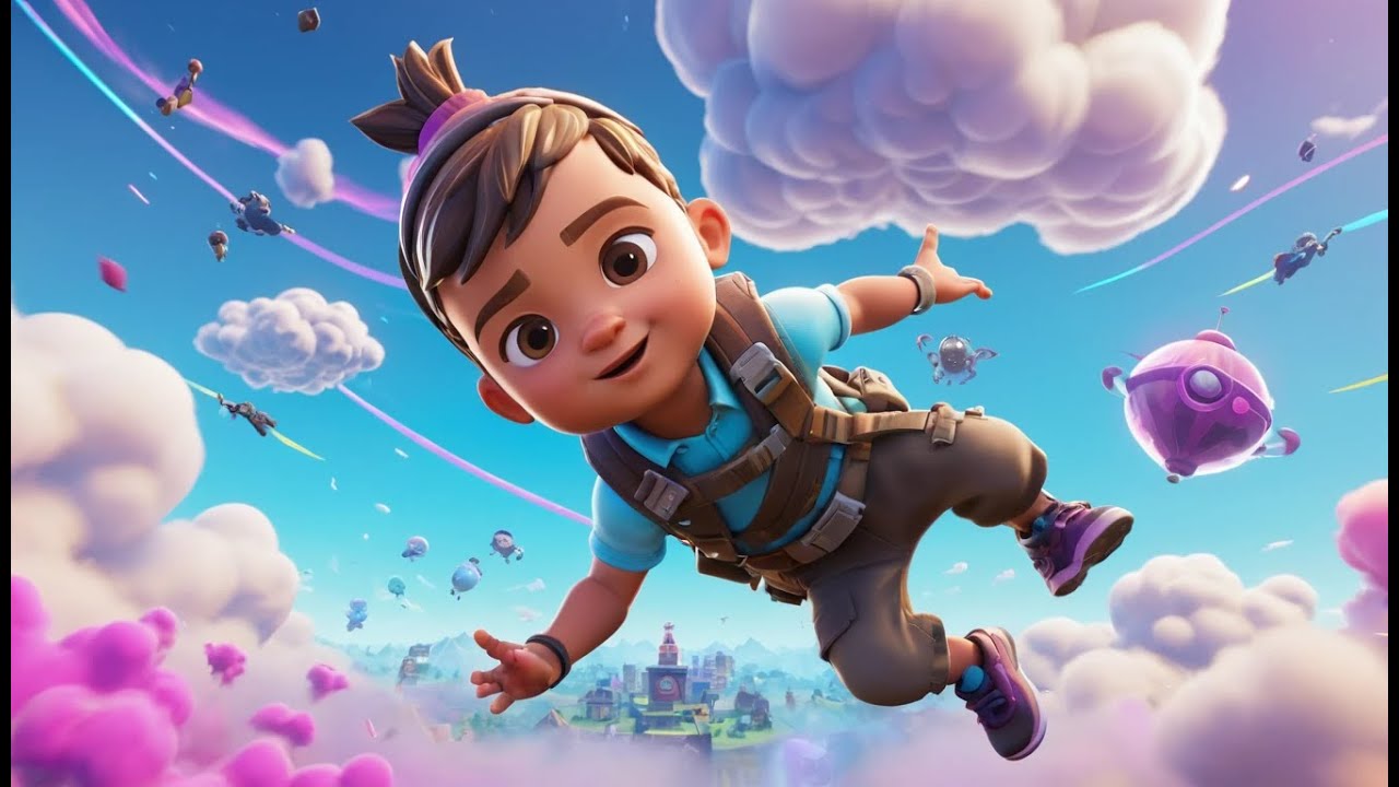 Fortnite Baby Rode a Glider Through the Rainbow | Kids Songs & Nursery Rhymes