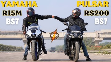 Pulsar RS200 {BS7} [With NS200 Sprocket ] vs Yamaha R15M {BS7} Drag Race | The UP46 Rider |