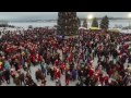 Нашествие Дедов морозов в Рыбинске, 1500 дедов морозов! Съемка с квадрокоптера
