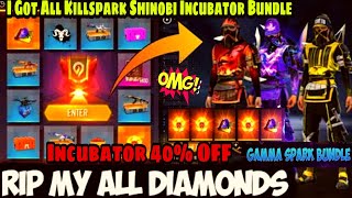 Incubator 40% Off Free Fire|| I Got Gamma Spark Bundle Today Discount In Luck Royale||FFnewevent|