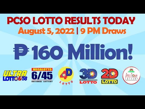 9PM PCSO Lotto Result Today August 5, 2022