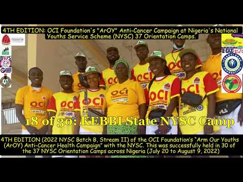 Slides 2022 NYSC Batch B Stream II: OCI Foundation's ArOY Health Campaign in Nigeria's 37 NYSC camps