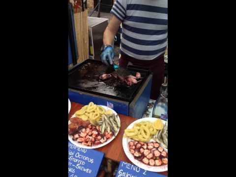 Seafood breakfast in