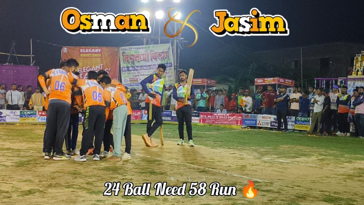 Osman & Josim V/S Bablu & Indra 🔥😳 Josim Danger Batting 💥 24 Ball Need 58 Run 😱 High Voltage Match ⚡