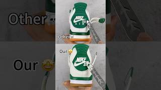 Real Vs Fake Pine Green Jordan 4 #shorts #sneakerhead #viral