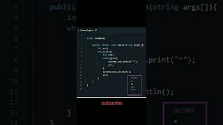 print star pattern using nested while loop #code #java #programming #developers #shortsvideo #shorts