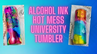 Neon Alcohol Ink Vinyl Tumbler