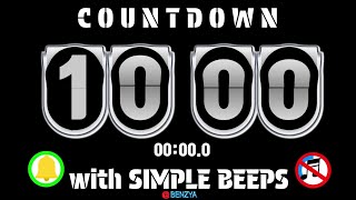 top square shape flip clock 10 minute countdown  with simple beeps timer alarm🔔