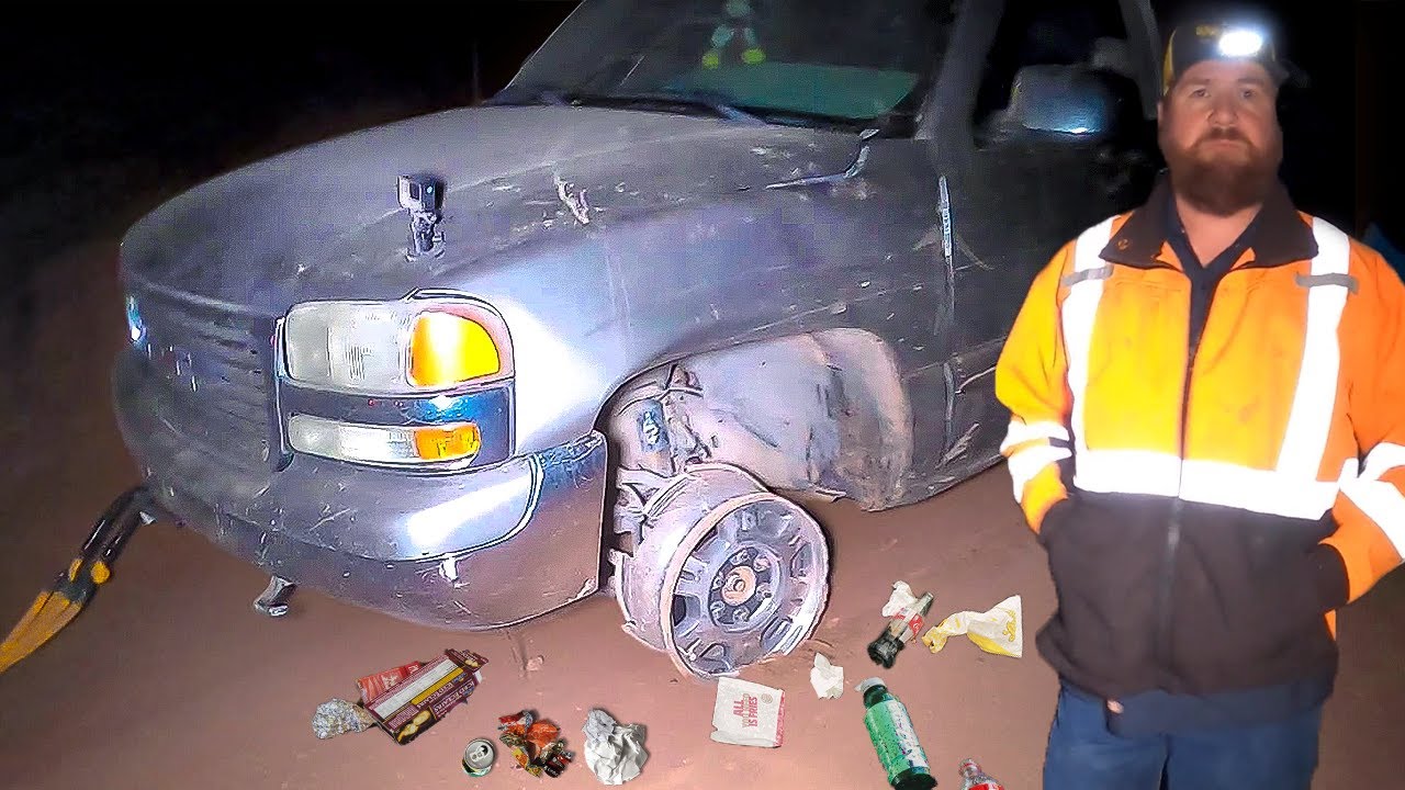 Car Thief Destroys GMC Sierra, Extremely Difficult Rescue! YouTube