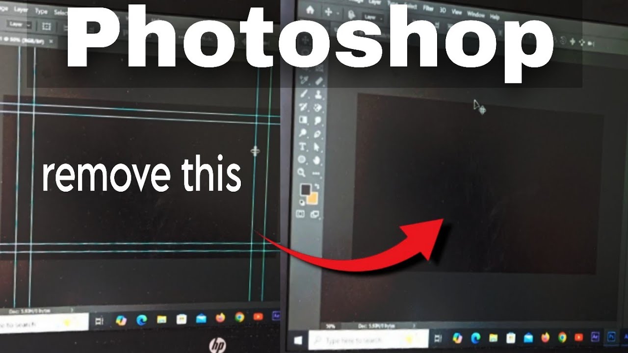 Howe to remove ruler line in photoshop | change tech 1