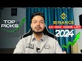 Binance top 7 picks 202425 bull run projects list 