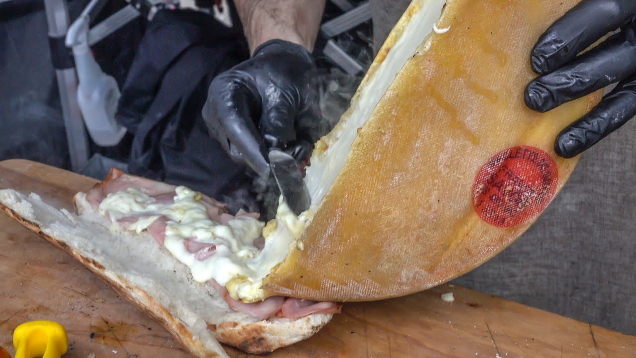 Italian Baked Sandwiches Drenched in Raclette Cheese. The 