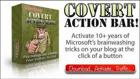 Covert Action Bar by IM Wealth Builders