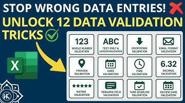 Master Excel Data Validation – 12 Tricks for Error-Free Data Entry 🔥
