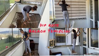 Bol Sulu Dip Köşe Balkon Temizliği - Store Perde Yıkadım Cam Sildim Bayram Temizliğini Bitirdik