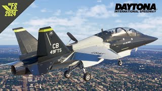 MSFS2024 | Boeing T-7A Red Hawk | Glideslope Pro Daytona 500 | FSRealistic | ChasePlane 