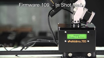 TB3 Black 109 Menu Changes and In-Shot-Menu