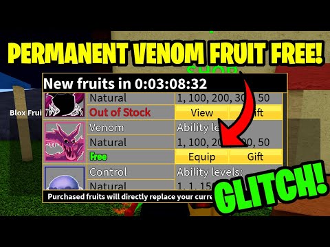 GLITCH Para Pegar A FRUTA VENOM no Blox Fruits #roblox #bloxfruits #1d