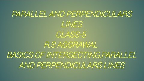 Parallel and perpendicular lines |Class 5| |Maths| part 2