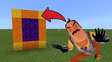 How To Make a Portal to the Hello Neighbor Dimension in MCPE (Minecraft PE)