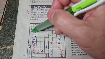 (#8205) Saturday. Tectonic01 Sudoku puzzle. Bonus Extra edition. 03-16-2024 Extra part 4 of 4