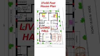 35X56 Feet House Plan II Double Parkin #short #Doubleparking #2Bhk